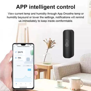 Το τηλεχειριστήριο Tuya Zigbee/ WiFi Smart Temperature Sensor Hygrometer APP APP λειτουργεί με το Alexa Google Home Smart Home