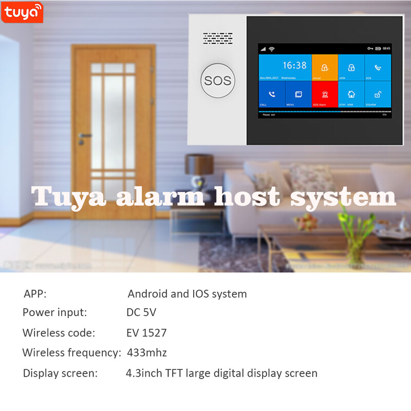 „Tuya 4G Home Alarm Smart Home“ belaidė signalizacijos sistema, skirta namų garažui, jutiklinio ekrano aliarmai Mobile APP nuotolinio valdymo pulto palaikymas „Alexa“