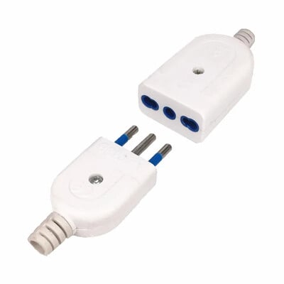 Itālijas standarta 10A mazs itāļu strāvas spraudnis vīriešu ligzda sieviešu ligzda 3 apaļa kontaktdakša Pārveidotājs Adapteris noņemams Itālijas spraudnis