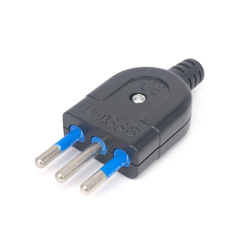 Itālijas standarta 10A mazs itāļu strāvas spraudnis vīriešu ligzda sieviešu ligzda 3 apaļa kontaktdakša Pārveidotājs Adapteris noņemams Itālijas spraudnis