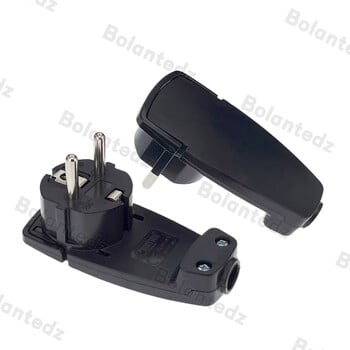 Франция Германия щепсел адаптер 16A мъжки AC контакти Rewireable Schuko Electeic Socket Euro Connector Ultra Thin Hidden Power Plug