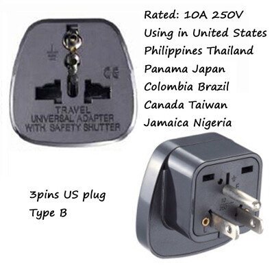Universal CE America European Kr AU UE la SUA Marea Britanie SUA Adaptor priză Africa de Sud India Adaptor Italia Elveția Convertor de călătorie