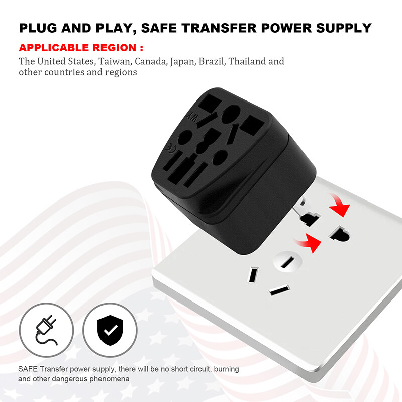 1 KOM Univerzalni Njemački Rusija AU UK Kr EU u SAD AC utičnica Američki utikač US putni punjač Japanski adapter pretvarač Tip B 10A