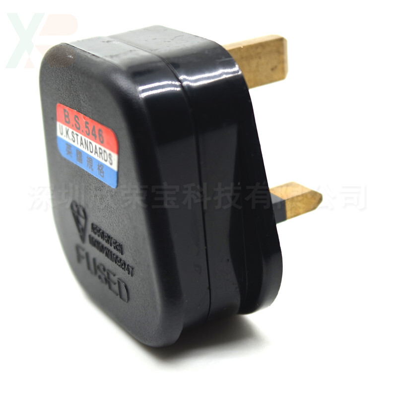 Augstas kvalitātes melns/balts 3 kontaktu Apvienotās Karalistes strāvas kontaktdakša 13A ierīces strāvas kontaktligzdas drošinātāju adapteris mājsaimniecības, britu spraudņa komplekta tips BK