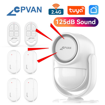 CPVAN Wireless WIFI 2.4G Smart Home Signalizacija Namai Apsauga nuo įsilaužimo Signalizacija 125dB palaikymas Tuya Smart Life Control