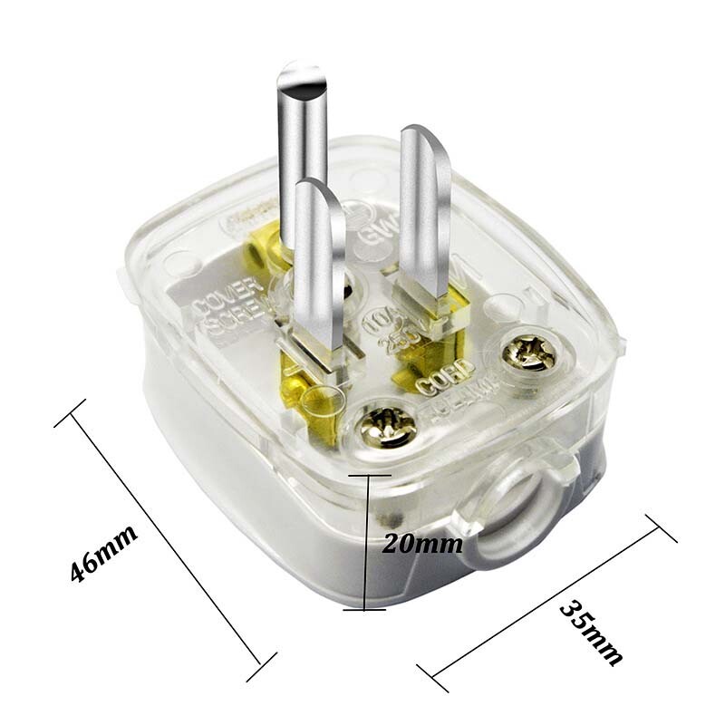 Alb America Ground 3 poli mascul SUA mufa de cablu tip B Conector priză cablu Japonia recablabil fișă de conversie 10A 250V