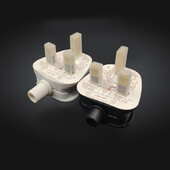 Balts/melns 3 kontaktu Apvienotās Karalistes elektrotīkla augšējais spraudnis 13A 13 AMP Ierīce Strāvas ligzda Drošinātāja adapteris Mājsaimniecība, 1 gab.