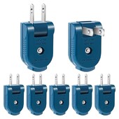 1 set zamjenskih utikača za produžni kabel, električni utikač s 2 kraka, rotirajući električni utikač, produžni kabel, američki utikač