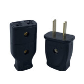 Adaptor adaptor priză de priză americană americană cu 2 pini de curent alternativ, mufă masculină, conector cu cablu prelungitor recablabil