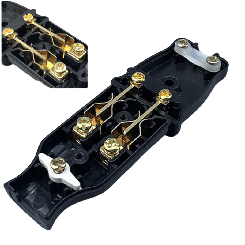 Adaptor adaptor priză de priză americană americană cu 2 pini de curent alternativ, mufă masculină, conector cu cablu prelungitor recablabil