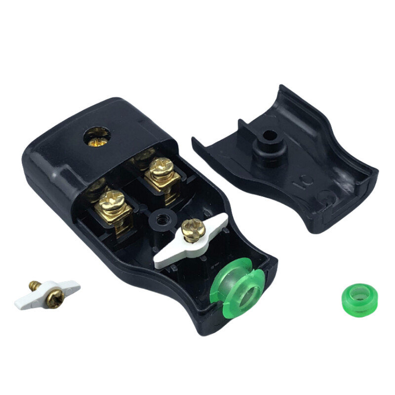 Adaptor adaptor priză de priză americană americană cu 2 pini de curent alternativ, mufă masculină, conector cu cablu prelungitor recablabil