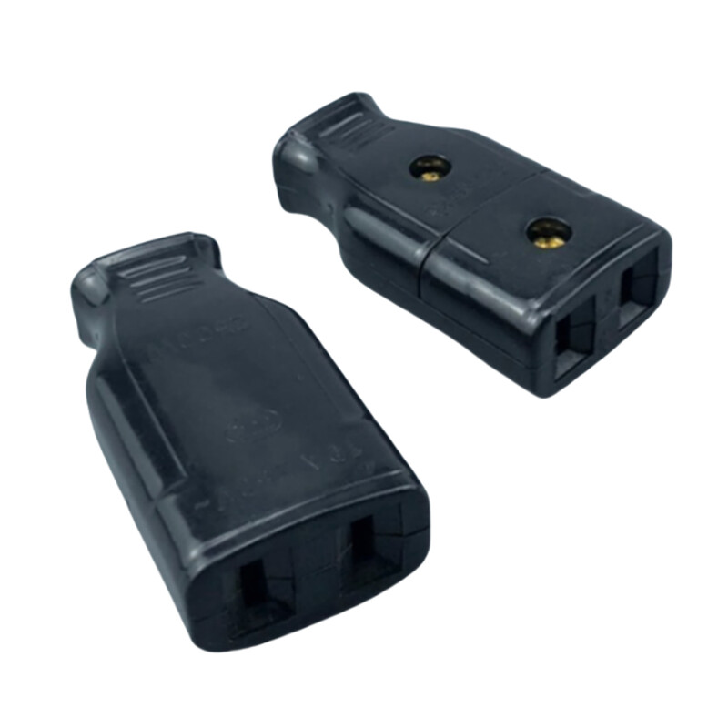 Adaptor adaptor priză de priză americană americană cu 2 pini de curent alternativ, mufă masculină, conector cu cablu prelungitor recablabil