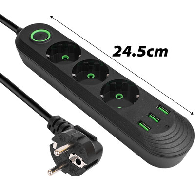 Încărcare de mare viteză de 2500 W Prize de curent alternativ Prize de curent alternativ Prize electrice multitap Filtru de rețea cu porturi USB Adaptor de filtru de rețea