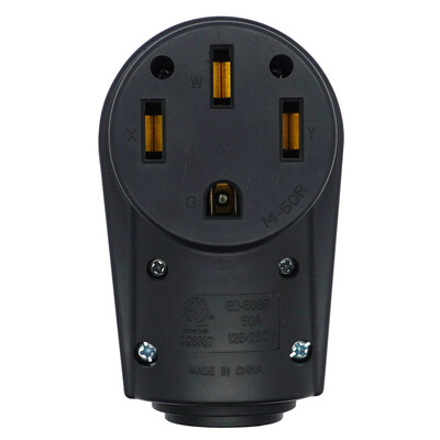 Náhradná zásuvka NEMA 14-50R 50 A pre ťažké obytné vozidlá a elektrické vozidlá, náhradná zástrčka 14-50P 50AMP