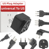 Negru Alb 10A 250V S.U.A./EU/Marea Britanie/AU în SUA Canada Japonia Taiwan Mexic 2 pini adaptor de călătorie ștecher Convertor priză universal tip A