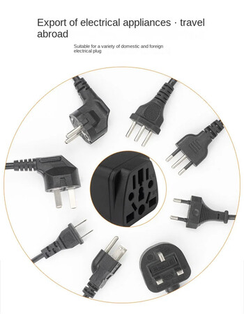 Черен Бял 10A 250V САЩ/ЕС/Великобритания/Австралия към САЩ Канада Япония Тайван Мексико 2-пинов щепсел за адаптер за пътуване Универсален преобразувател на гнездо Тип-A