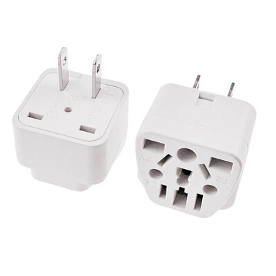 Negru Alb 10A 250V S.U.A./EU/Marea Britanie/AU în SUA Canada Japonia Taiwan Mexic 2 pini adaptor de călătorie ștecher Convertor priză universal tip A
