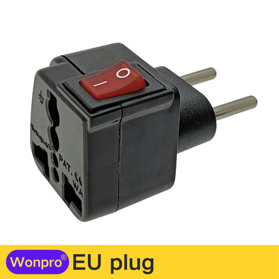 Adaptor de priză UE Schuko Germania Franța cu comutator Mian AC250V 16A Wonpro WSA-9