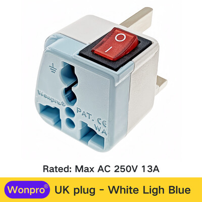 Adaptor universal US UK EU AU CN Schuko multiplu cu comutator principal pornit/oprit Seria Wonpro WSA
