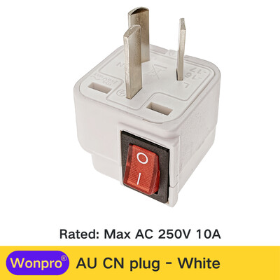 Adaptor universal US UK EU AU CN Schuko multiplu cu comutator principal pornit/oprit Seria Wonpro WSA