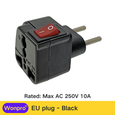 Adaptor universal US UK EU AU CN Schuko multiplu cu comutator principal pornit/oprit Seria Wonpro WSA