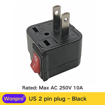 Adaptor universal US UK EU AU CN Schuko multiplu cu comutator principal pornit/oprit Seria Wonpro WSA