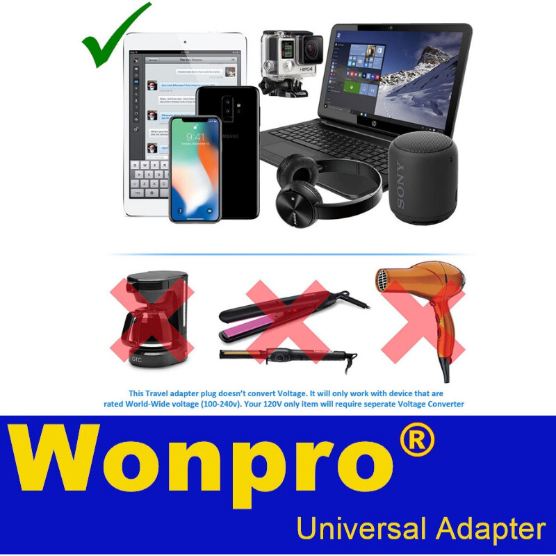 Adaptor universal US UK EU AU CN Schuko multiplu cu comutator principal pornit/oprit Seria Wonpro WSA