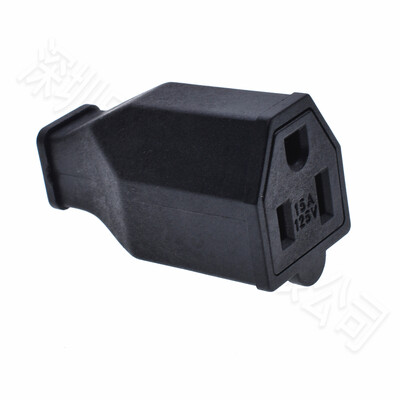 Crni bakreni američki 3-pinski električni utikač, električni AC 125 V 15 A, američki kabel za napajanje, odvojiva industrijska utičnica