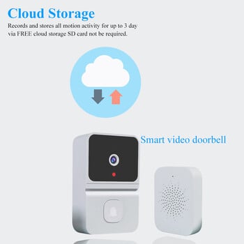 Z30Pro Video Doorbell 2,4GHz WiFi Security Doorbell Camera με Chime Cloud Storage Night Vision Smart Video Door Bell