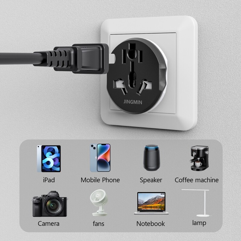 JINGMIN univerzális dugaszoló átalakító FR AU US UK EU utazási adapter Kiváló minőségű otthoni dugaszadapter 16A 250V fali elektromos aljzat