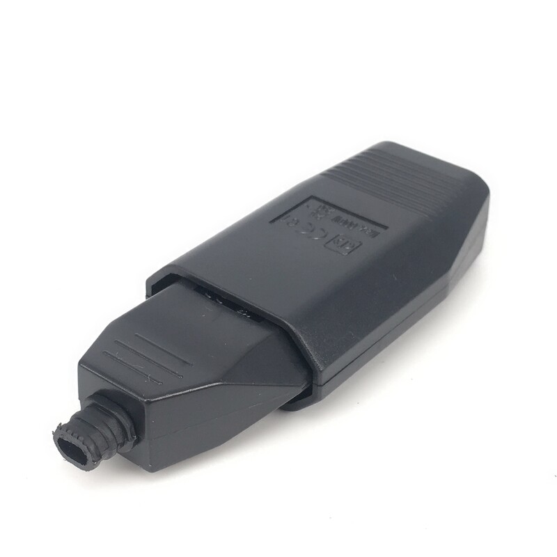 1 ks Rewirable European Power Cord CE Male Feature Socket Electric Connector Connector Industrial Vintage Style Rewire Connector 250V 16A