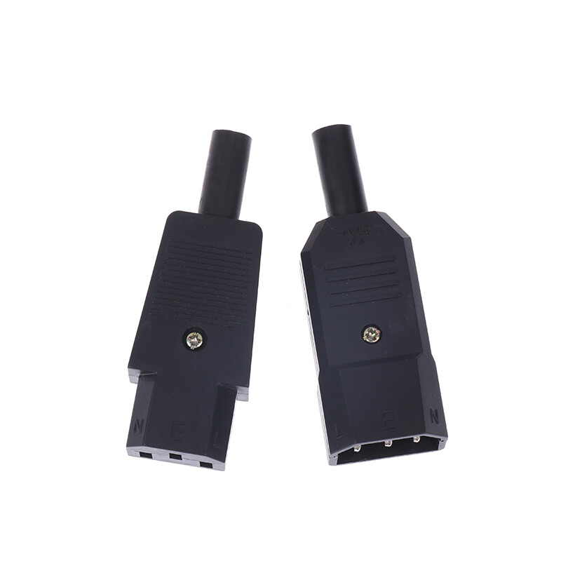 16A 250 V must IEC sirge kaabli pistikupesa C13 C14 emane isane pistik taasjuhtmetav toitepistik 3 kontaktiga vahelduvvoolu pistikupesa