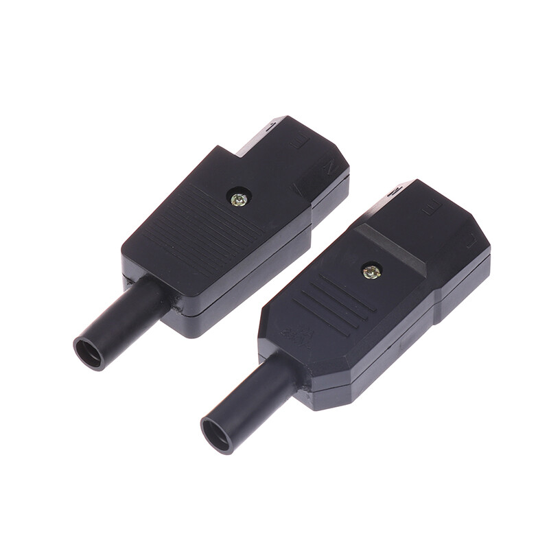 16A 250 V must IEC sirge kaabli pistikupesa C13 C14 emane isane pistik taasjuhtmetav toitepistik 3 kontaktiga vahelduvvoolu pistikupesa