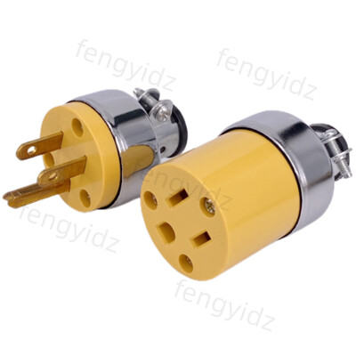 America L5-15P L5-15R Conector SUA Extensie 15A Priză cu fir tripolar Masculin Femeie Mufă blocată anti-slăbire Tip B