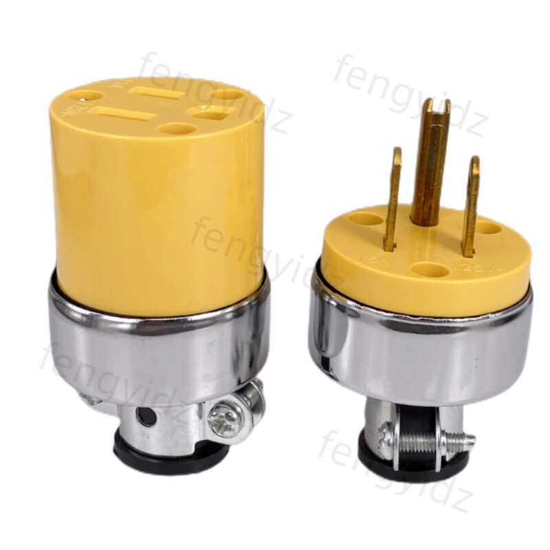 Amerika L5-15P L5-15R US konektor 15A produžni tripolarni žičani utičnica muški ženski anti-labavo zaključana utičnica tipa B