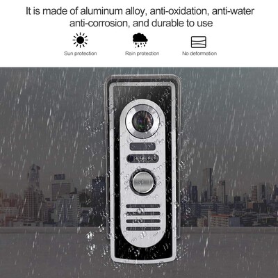 Telefon video Sonerie Sistem de interfon 1000TVL Cameră rezistentă la intemperii Deblocare numai stație în aer liber