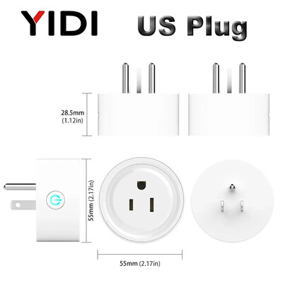 Apvienotā Karaliste ES ASV Wifi viedligzdas spraudnis Elektriskā siena GSM strāvas kontaktligzdas kontaktdakšas Izejas taimeris Balss Tuya tālvadības pults Viedā māja