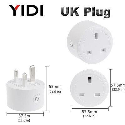 Apvienotā Karaliste ES ASV Wifi viedligzdas spraudnis Elektriskā siena GSM strāvas kontaktligzdas kontaktdakšas Izejas taimeris Balss Tuya tālvadības pults Viedā māja