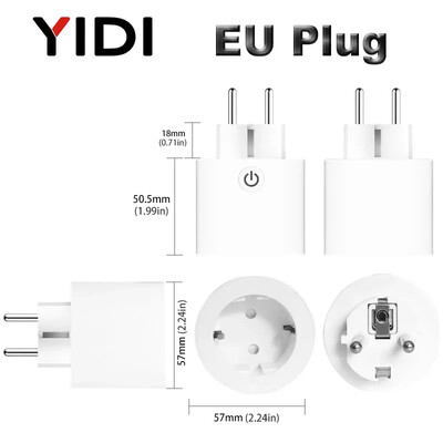 Apvienotā Karaliste ES ASV Wifi viedligzdas spraudnis Elektriskā siena GSM strāvas kontaktligzdas kontaktdakšas Izejas taimeris Balss Tuya tālvadības pults Viedā māja