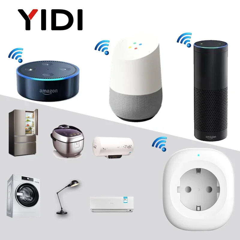 Apvienotā Karaliste ES ASV Wifi viedligzdas spraudnis Elektriskā siena GSM strāvas kontaktligzdas kontaktdakšas Izejas taimeris Balss Tuya tālvadības pults Viedā māja
