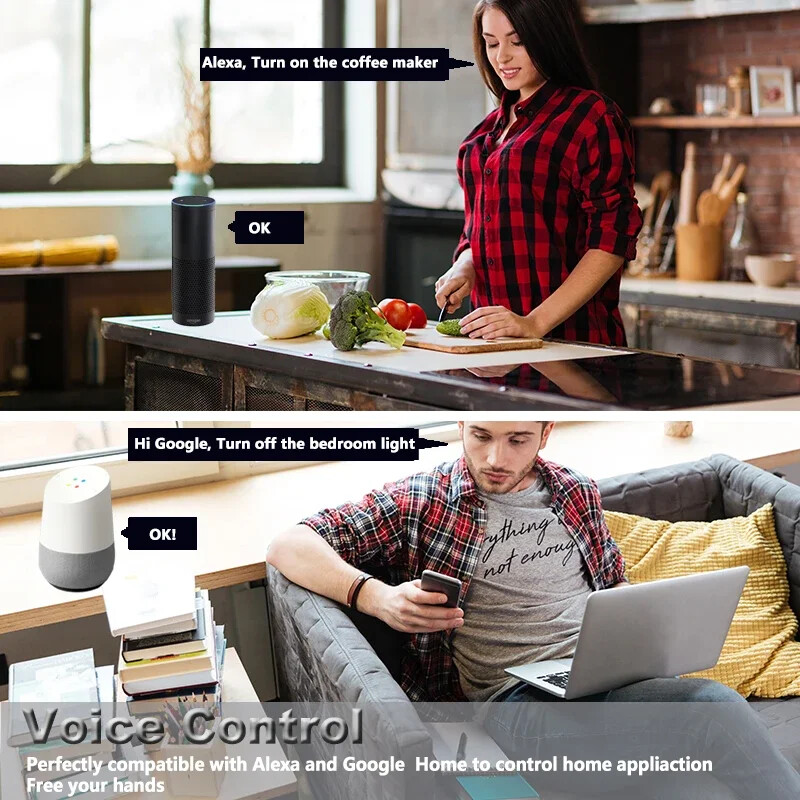 Apvienotā Karaliste ES ASV Wifi viedligzdas spraudnis Elektriskā siena GSM strāvas kontaktligzdas kontaktdakšas Izejas taimeris Balss Tuya tālvadības pults Viedā māja