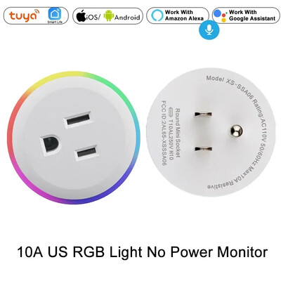 EU US UK DE BR AU IN WiFi Smart Plug Prise Smart Life Tuya App Telecomandă fără fir Priză de alimentare Alexa Google Home Fără hub