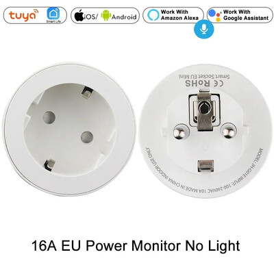 EU US UK DE BR AU IN WiFi Smart Plug Prise Smart Life Tuya App Telecomandă fără fir Priză de alimentare Alexa Google Home Fără hub