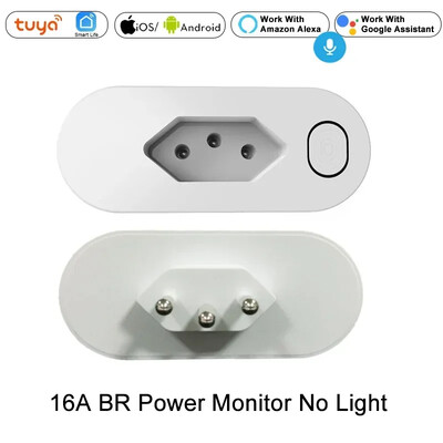 EU US UK DE BR AU IN WiFi Smart Plug Prise Smart Life Tuya App Telecomandă fără fir Priză de alimentare Alexa Google Home Fără hub