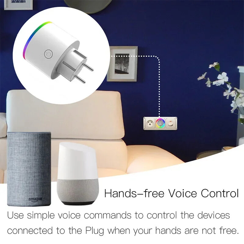 EU US UK DE BR AU IN WiFi Smart Plug Prise Smart Life Tuya App Telecomandă fără fir Priză de alimentare Alexa Google Home Fără hub