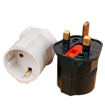 1PCS European 2 Pin to UK 3 Pin Plug Adapter Euro EU Travel Mains Adapter