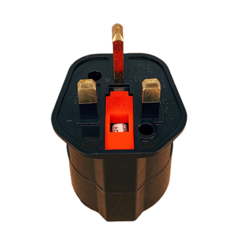 1 ks adaptér z európskej 2-pinovej na britskú 3-pinovú zástrčku, cestovný sieťový adaptér Euro/EÚ