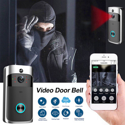 V5 Wifi Wireless Smart Doorbell Night Vision 720P Voice Video Θυροτηλέφωνο Κουδούνι πόρτας PIR ανίχνευση κίνησης Κάμερα τηλεφώνου πόρτας ασφαλείας