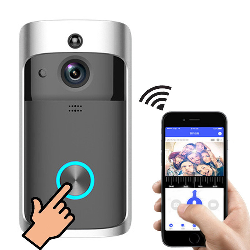 V5 Wifi bežično pametno zvono za noćno gledanje 720P glasovni video interkom zvono za vrata PIR detekcija pokreta Sigurnosna kamera za kućni telefon