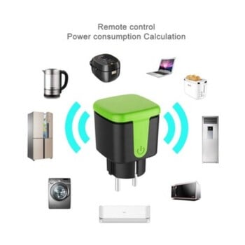 Wifi Tuya Smart Outdoor Socket EU Plug 100-240V 16A IP44 Водоустойчив безжичен щепсел работи с Smart Life Alexa